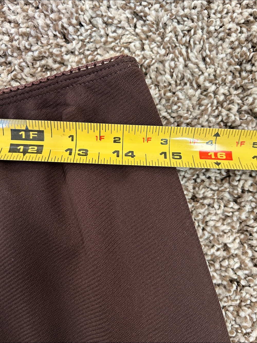 Vintage A. Byer Brown Asymmetrical Handkerchief Hem Skirt | Pristine | Large - Picture 6 of 13